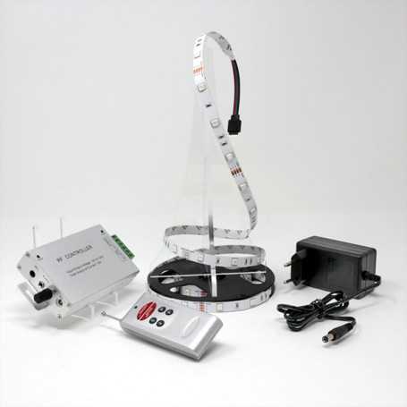 Kit ruban LED RGB 30LED/m IP20 2m50 capteur son 220V