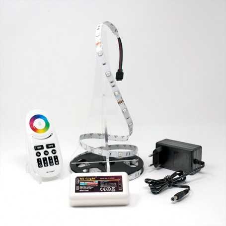Kit ruban LED RGB 30LED/m IP20 2m50 contrôleur multizone 220V