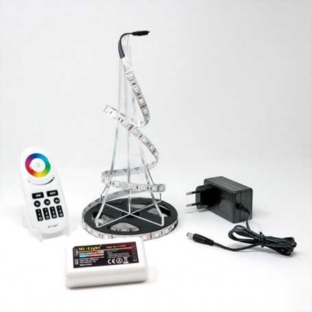 Kit ruban LED RGB 60LED/m IP20 2m50 contrôleur multizone 220V
