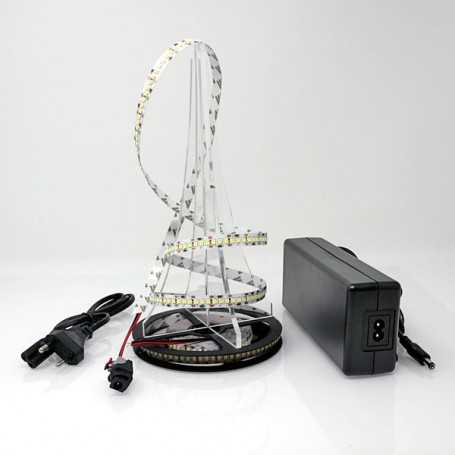 Kit ruban LED blanc chaud 204LED/m IP20 5m 220V