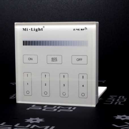 Panneau tactile LED Variateur 4 zones à piles Mi-Light
