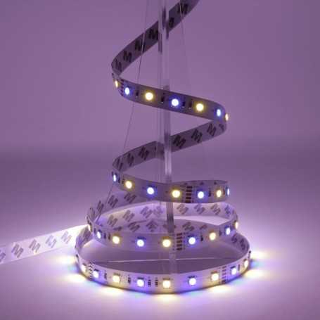 Kit ruban LED RGB+WW 60LED/m 2m50 avec contrôleur RF multizone 220V