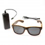 Lunettes lumineuses LED oranges avec boitier piles