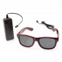 Lunettes lumineuses LED roses avec boitier piles