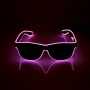 Lunettes lumineuses LED roses avec boitier piles