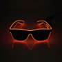 Lunettes lumineuses LED rouges avec boitier piles