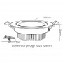 Spot LED encastrable rotatif diamètre 135mm