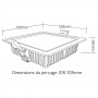 Spot LED encastrable carré 120x120mm