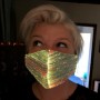 Masque de protection lumineux multicolore en tissus blanc