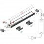 Profilé LED aluminium SLIM NOIR de 1m au détail