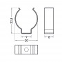 Clips de fixation pour profilé LED PEN XL de type V-1 (x2)