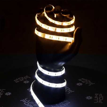 Kit bande LED CCT blanc variable 120LED/m 2en1 étanche 2m50 contrôleur RF avec batterie 4200mAh