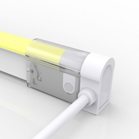 Connecteur LATERAL GAUCHE 02 étanche pour néon LED BULBE RGB