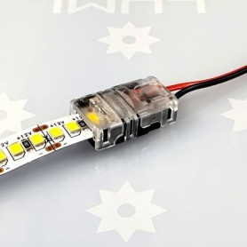 Branchement du ruban LED sur le raccord rapide étanche