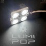 Chainette de 20 modules 4 LED de 2,4W blanc froid 6500K étanche 12V