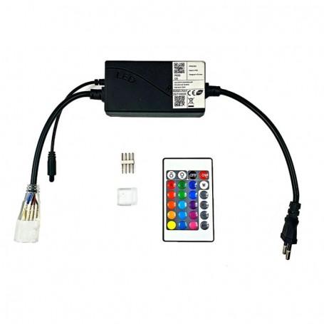 Kit de connexion avec contrôleur pour ruban LED RGB 220V