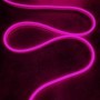 Néon LED flexible 24V rose allumé