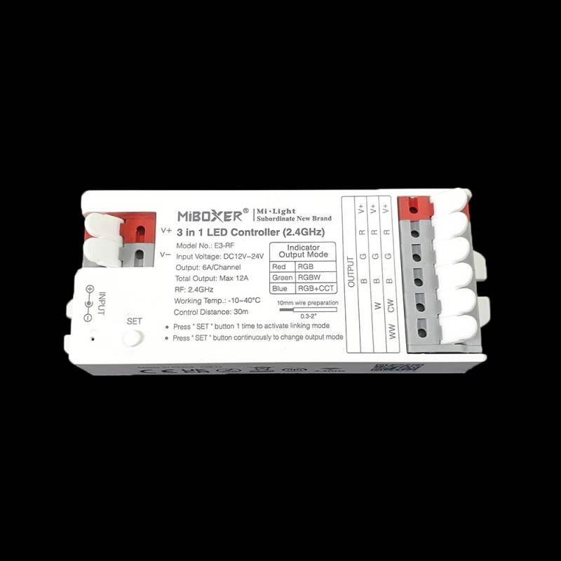 Contrôleur LED RGB multizone 12/24V Mi-Light (MiBOXER) au détail