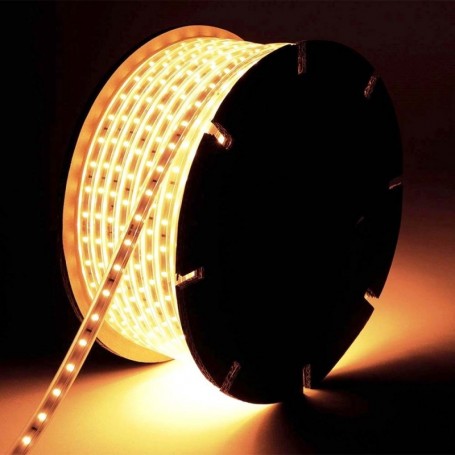 Ruban LED 220V sans transfo blanc chaud de 20m