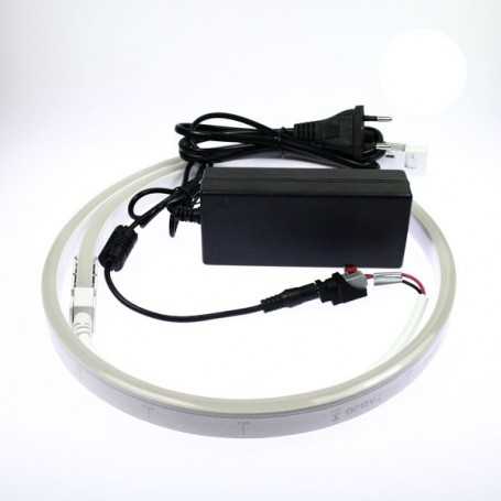 Kit 220V led néon flex slim blanc complet. De 1m à 10m au choix