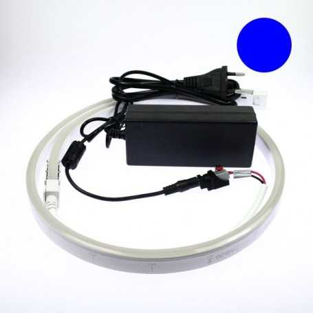 Kit 220V led néon flex slim bleu complet. De 1m à 10m au choix