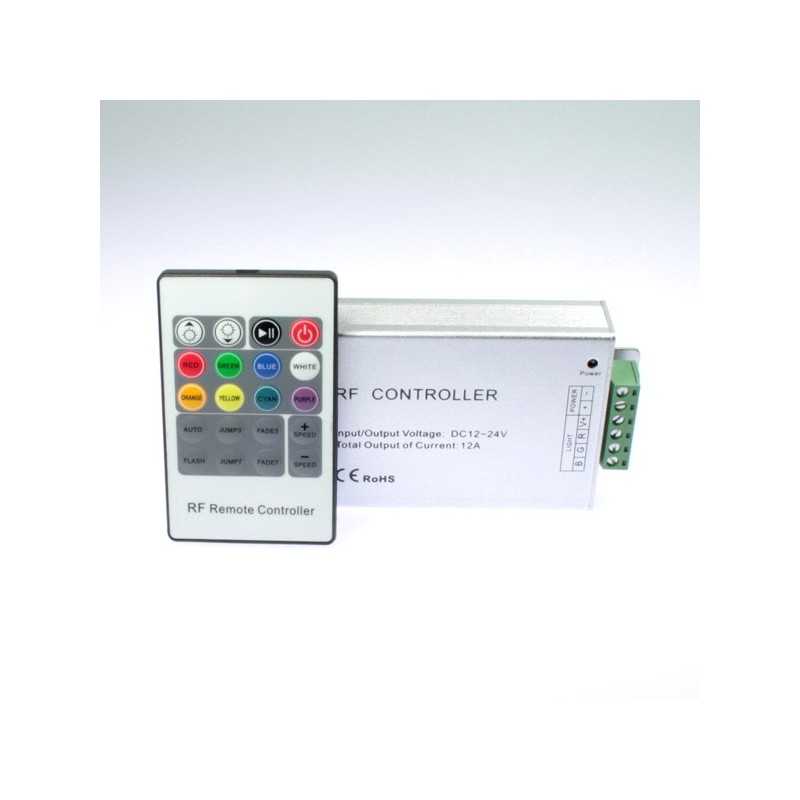 Kit contrôleur RGB RF 12/24V 12A