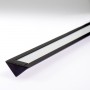 Profilé aluminium noir 1 mètre encastrable ou d'angle avec diffuseur opaque et capsule de terminaison