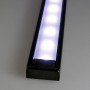 KIT profilé LED aluminium SURFACE L NOIR de 1m avec diffuseur givré