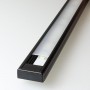 KIT profilé LED aluminium SURFACE L NOIR de 1m avec diffuseur givré