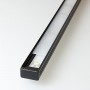 KIT profilé LED aluminium SLIM NOIR de 1m avec diffuseur givré