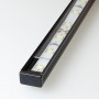 KIT profilé LED aluminium SLIM NOIR de 1m avec diffuseur transparent
