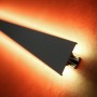 KIT profilé LED aluminium BACK de 1m avec diffuseur transparent