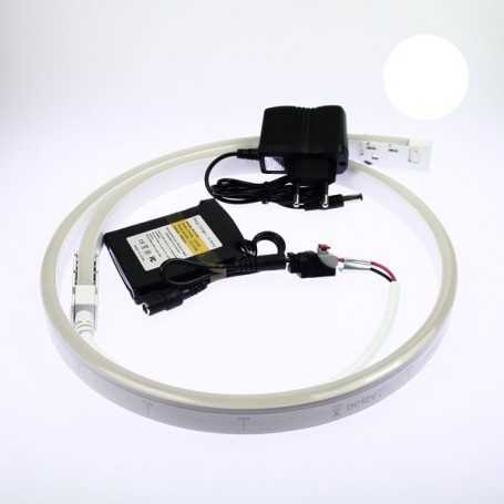 Néon LED flexible 4m blanc avec batterie 1800 mAh