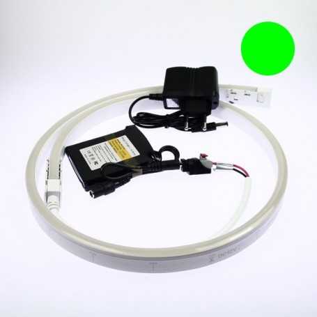 Néon LED flexible 5m vert avec batterie 1800 mAh