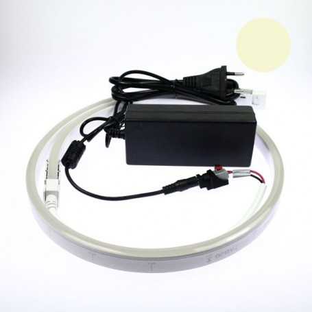 Néon LED flexible 4m blanc chaud avec alimentation 220V