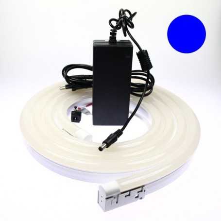 Kit néon LED bulbe bleu 5m avec alimentation 220V
