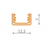Dimensions du profilé aluminium slim noir