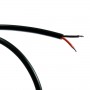 Câble électrique gainé noir 2x0,5 mm² pour ruban LED monocouleur