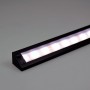 KIT profilé LED CORNER L en aluminium NOIR de 1m avec diffuseur givré