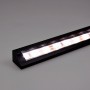 KIT profilé LED CORNER L en aluminium NOIR de 1m avec diffuseur transparent