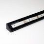 KIT profilé LED CORNER L en aluminium NOIR de 1m avec diffuseur transparent
