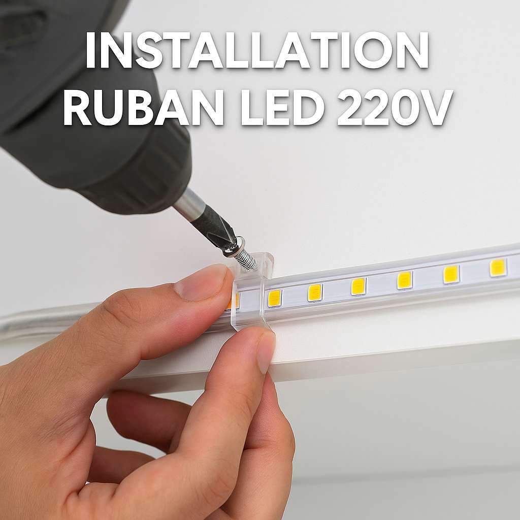Installation du ruban LED 220V