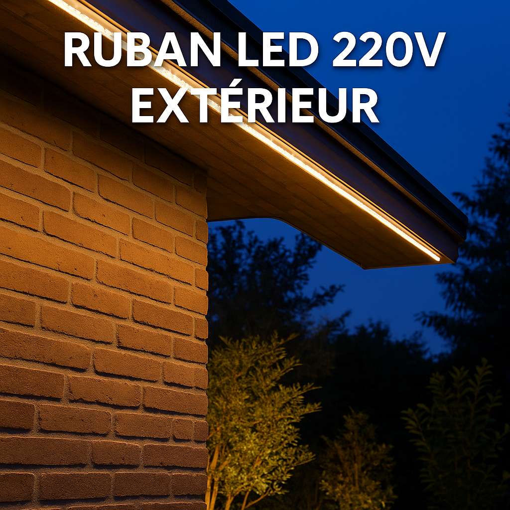 Installation du ruban LED 220V en extérieur