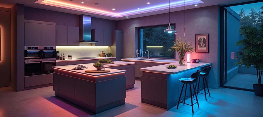 Éclairage LED plan de travail cuisine