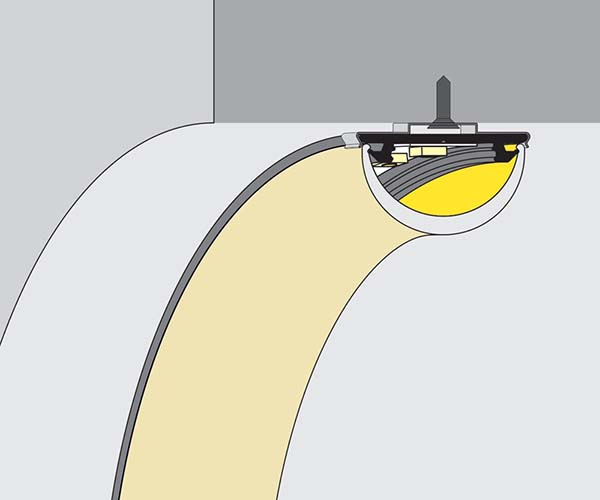 Pose du Profilé LED flexible pour courbe