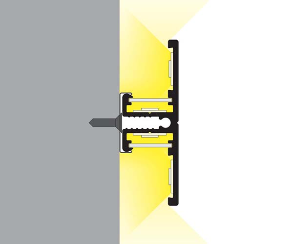 Pose du profilé LED effet indirect