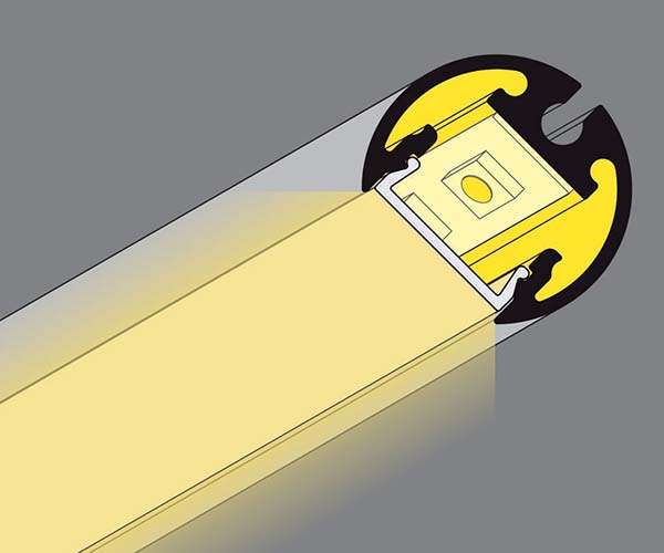 Pose du Profilé LED rond pour ruban LED