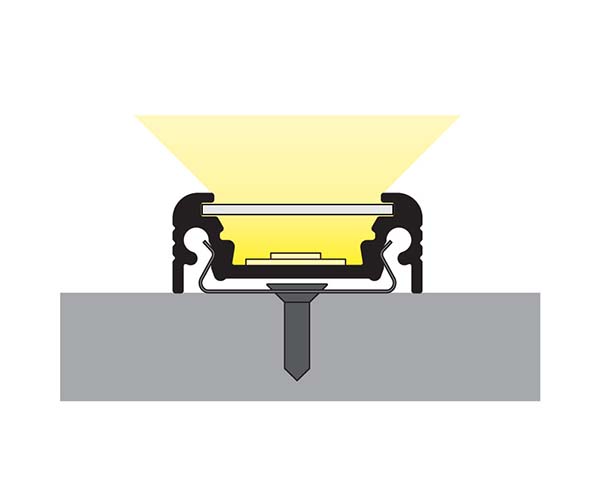 Pose du Profilé LED en surface pour ruban LED