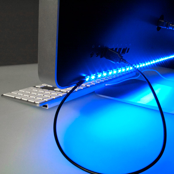 Ruban led USB bleu sur Mac