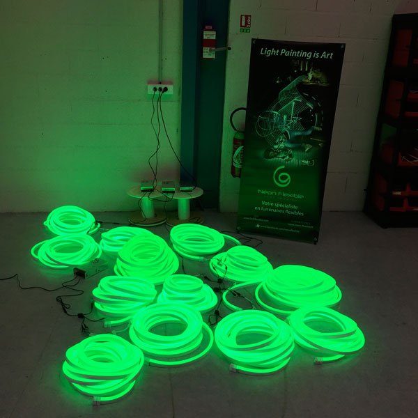 Néon led flexible Bulbe 24V sur le vert